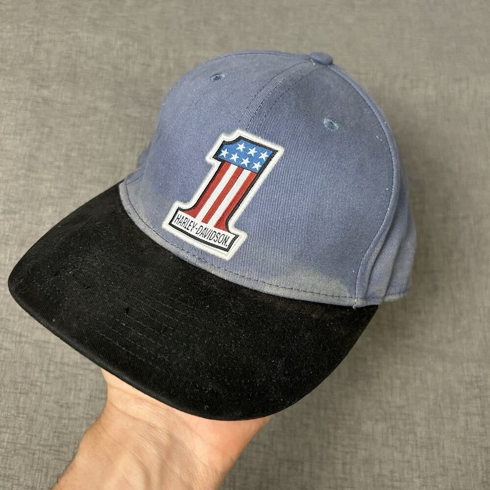 Harley Davidson Men's 1 Logo Flag Snapback Hat